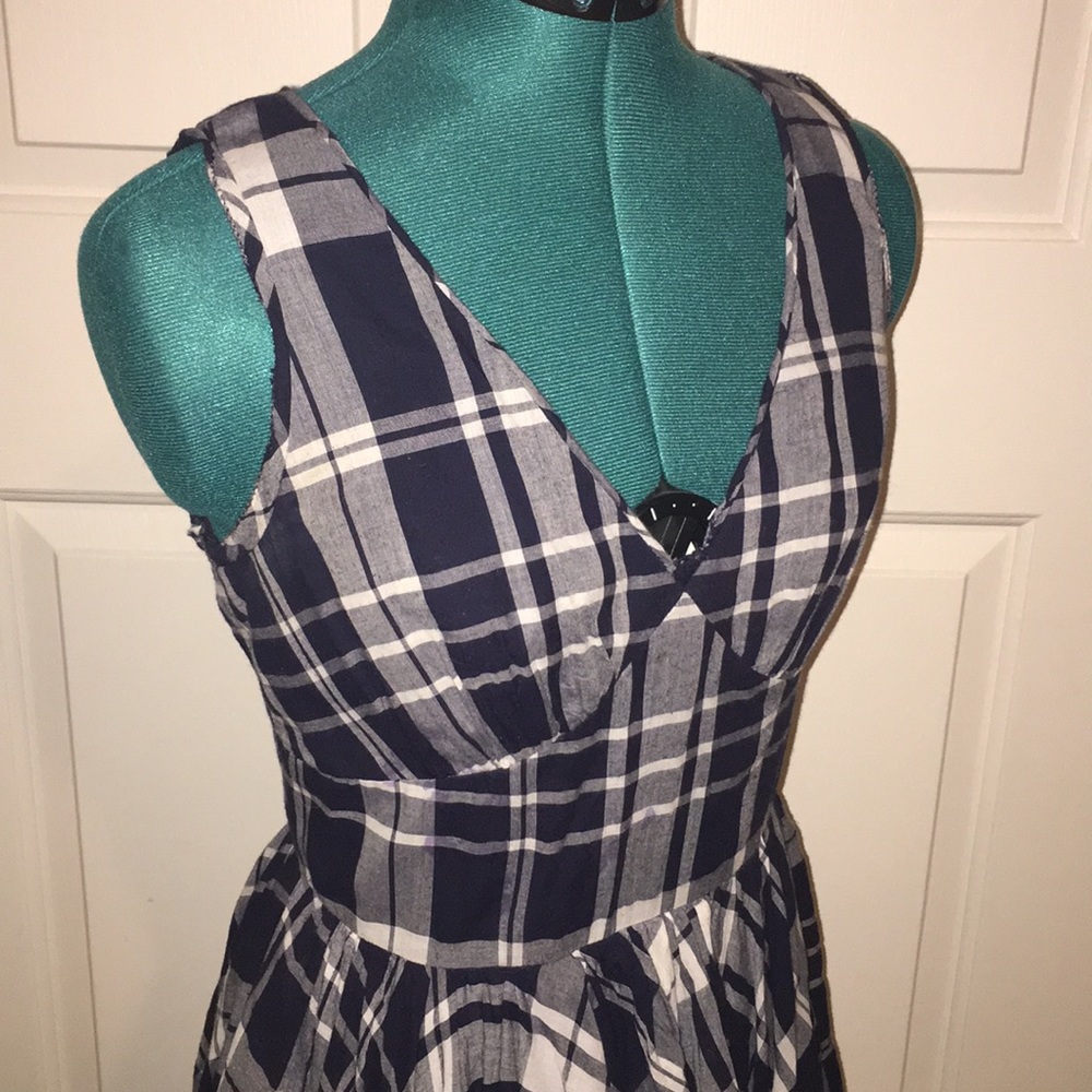 Miss Sixty plaid navy dress